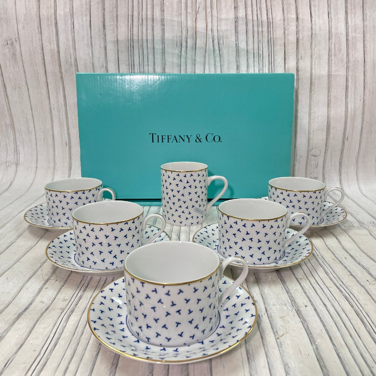 TIFFANY&Co. ティファニー ダンシングT カップ＆ソーサー 5客 ブランド 